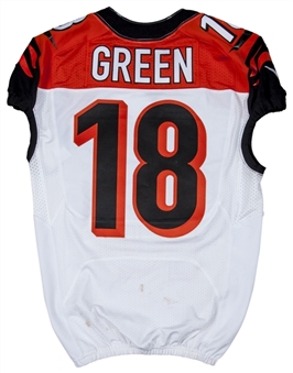 2015 AJ Green Game Used Cincinnati Bengals Road Jersey (Bengels Pro Shop)